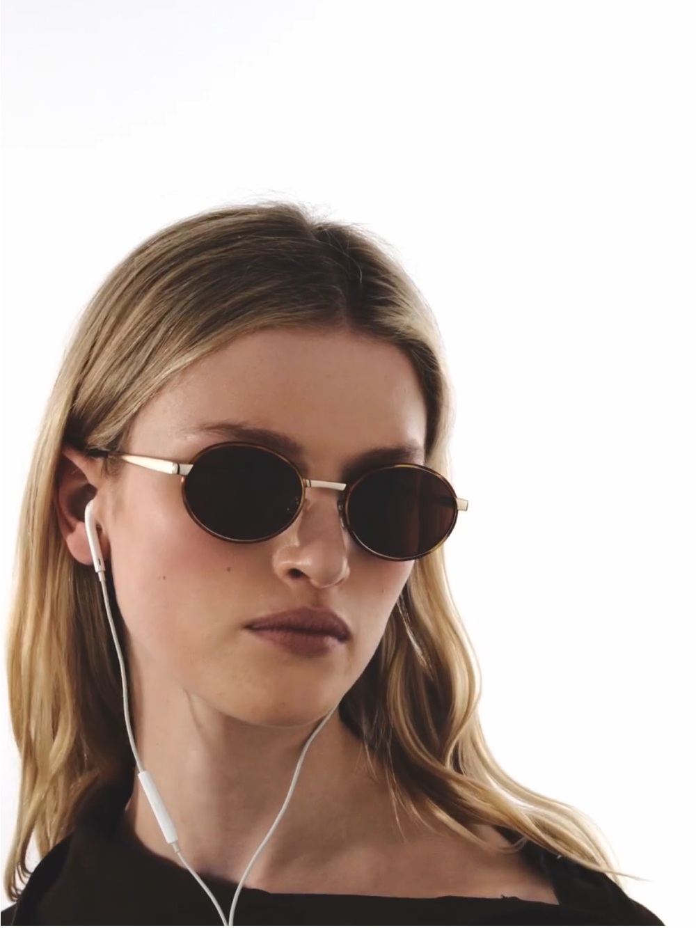 Massimo Dutti Contrast Round Sunglasses NWT